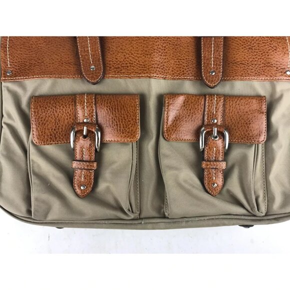 Franklin Covey Womens Beige Brown Adjustable Leather Strap Shoulder‎ Bag Size S - Picture 7 of 10